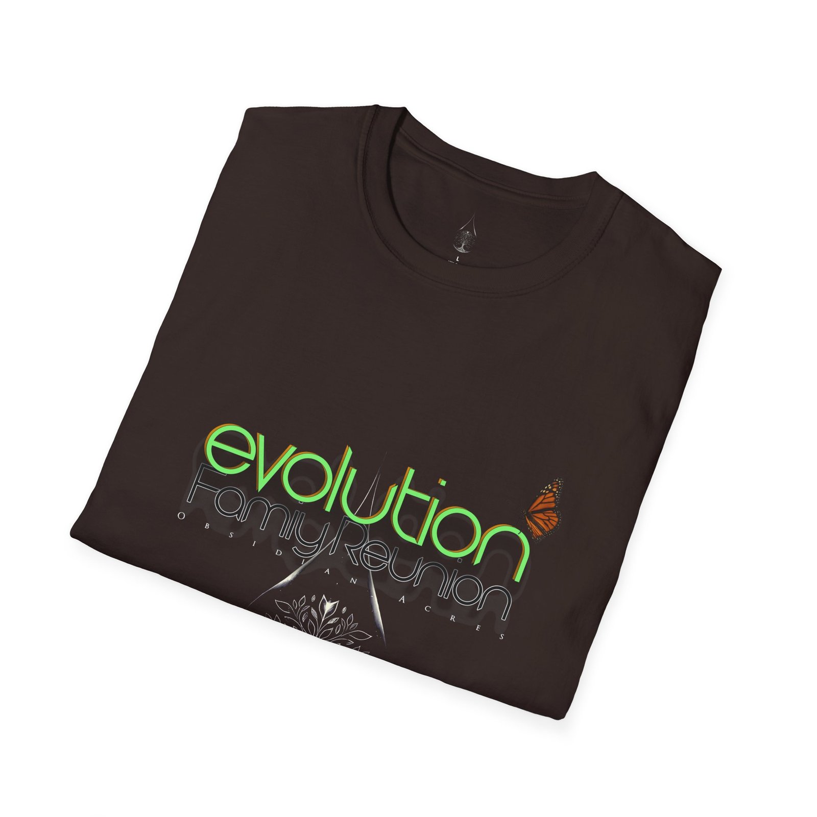 π¦ EVO Society Cosmic Butterfly Tee β Obsidian Acres 2025 - Image 4