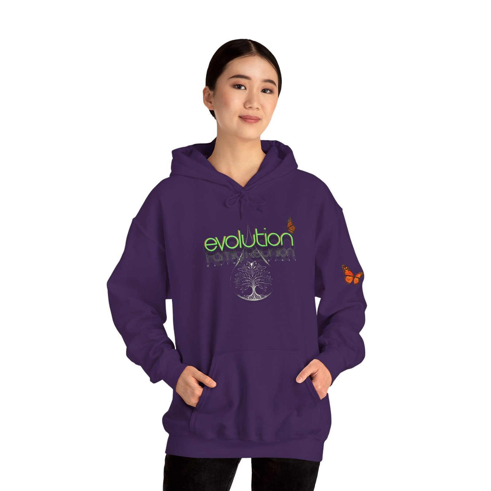 π¦ EVO Society Personalized Butterfly Hoodie β Obsidian Acres 2025 - Image 16